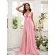 Charming Jersey Ruffles V-neck Sleeveless Bridesmaid Dresses