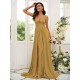 Charming Jersey Ruffles V-neck Sleeveless Bridesmaid Dresses