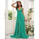 Charming Jersey Ruffles V-neck Sleeveless Bridesmaid Dresses